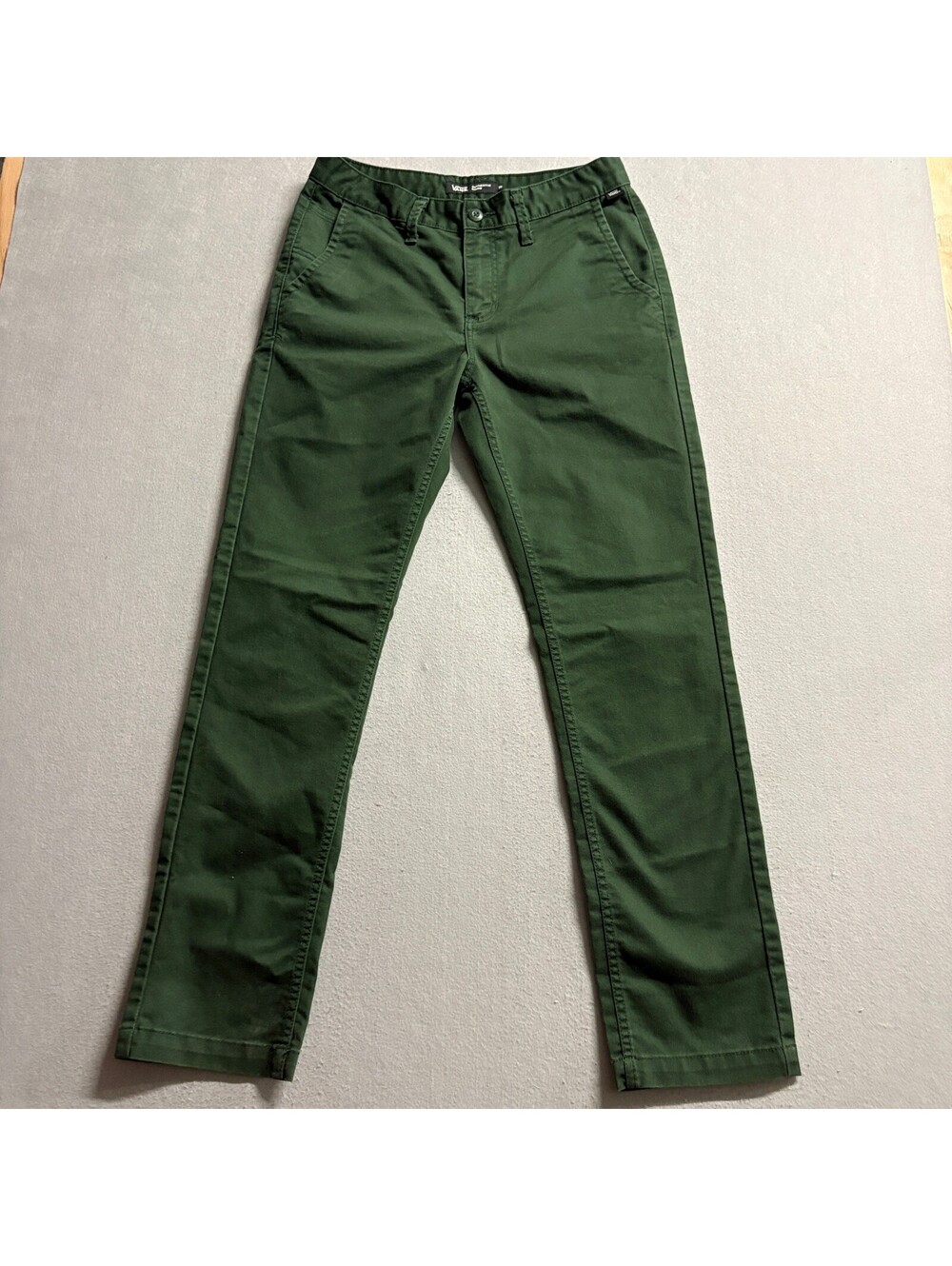 Vans Authentic Chino Slim Fit Pants Mens 30 Green Stretch Skate Casual Trousers